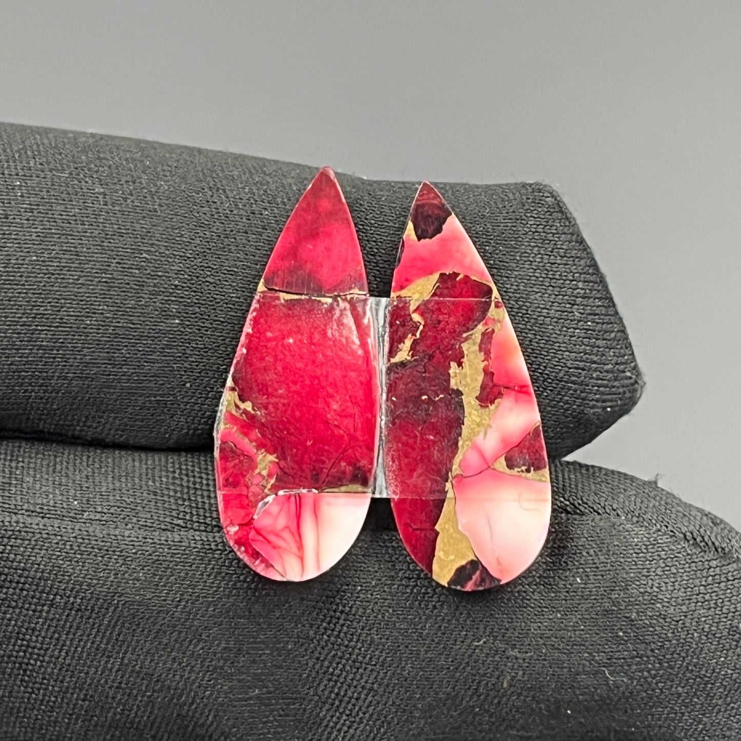 Kingman Red Rose Dahlia - Matching Pairs - Teardrop