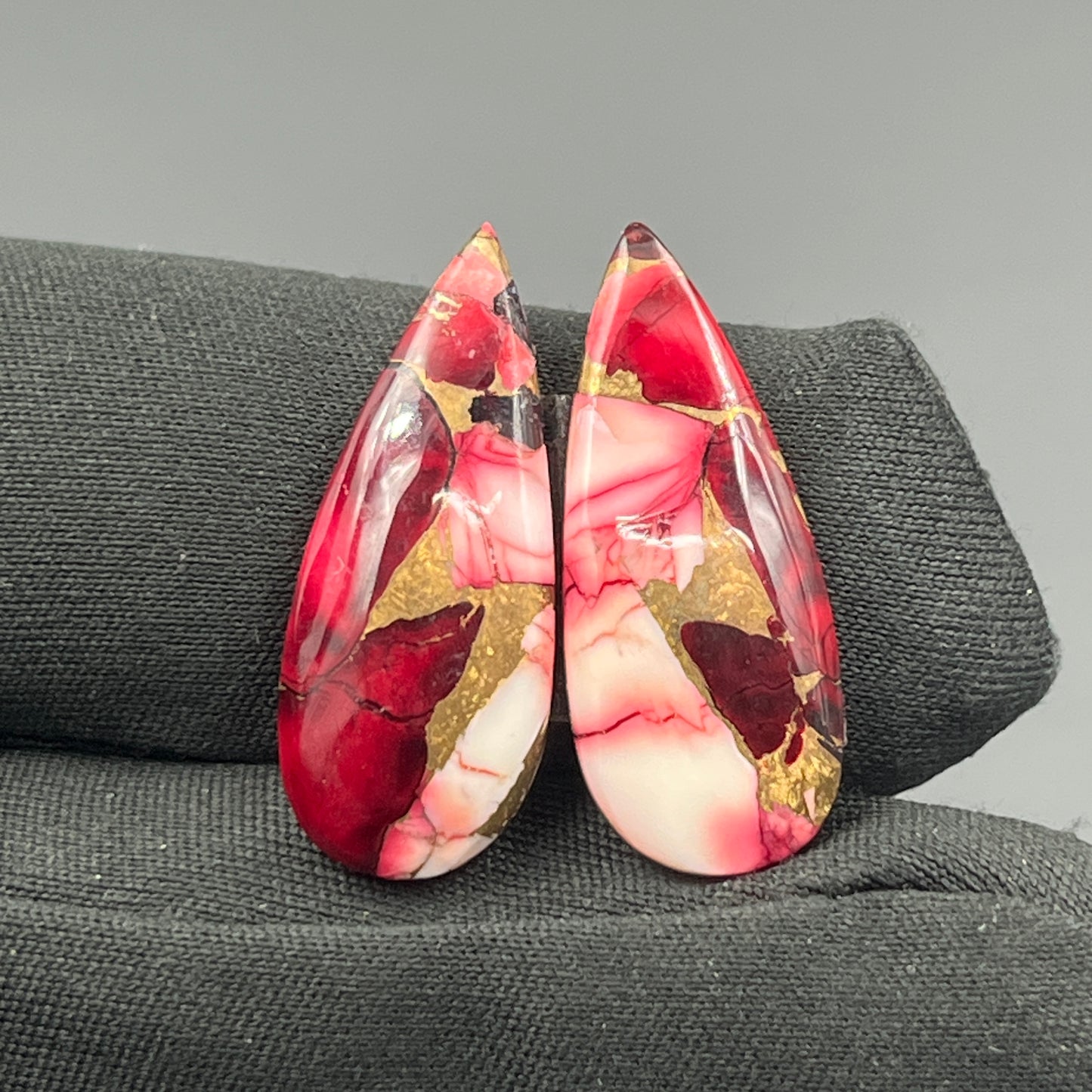 Kingman Red Rose Dahlia - Matching Pairs - Teardrop