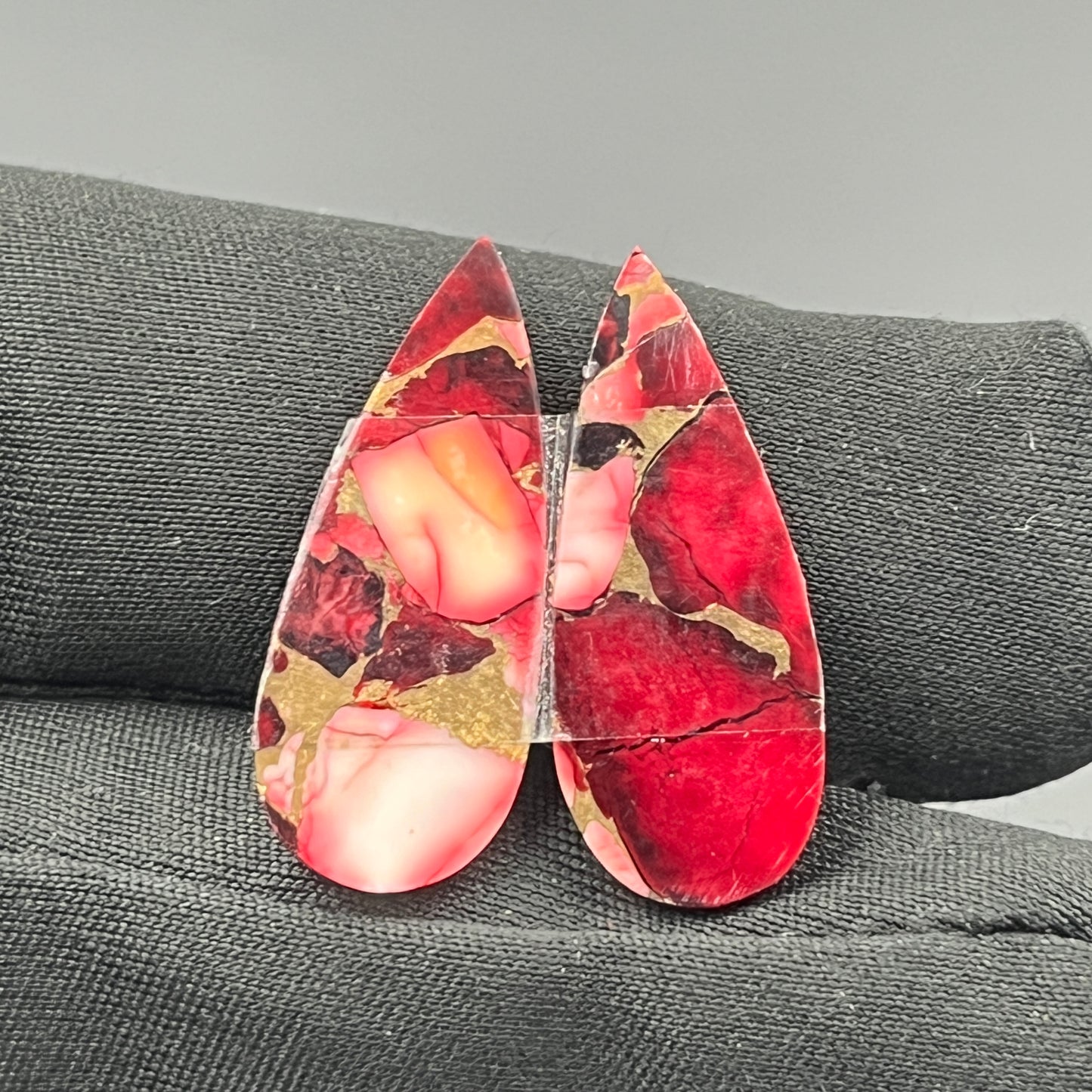 Kingman Red Rose Dahlia - Matching Pairs - Teardrop