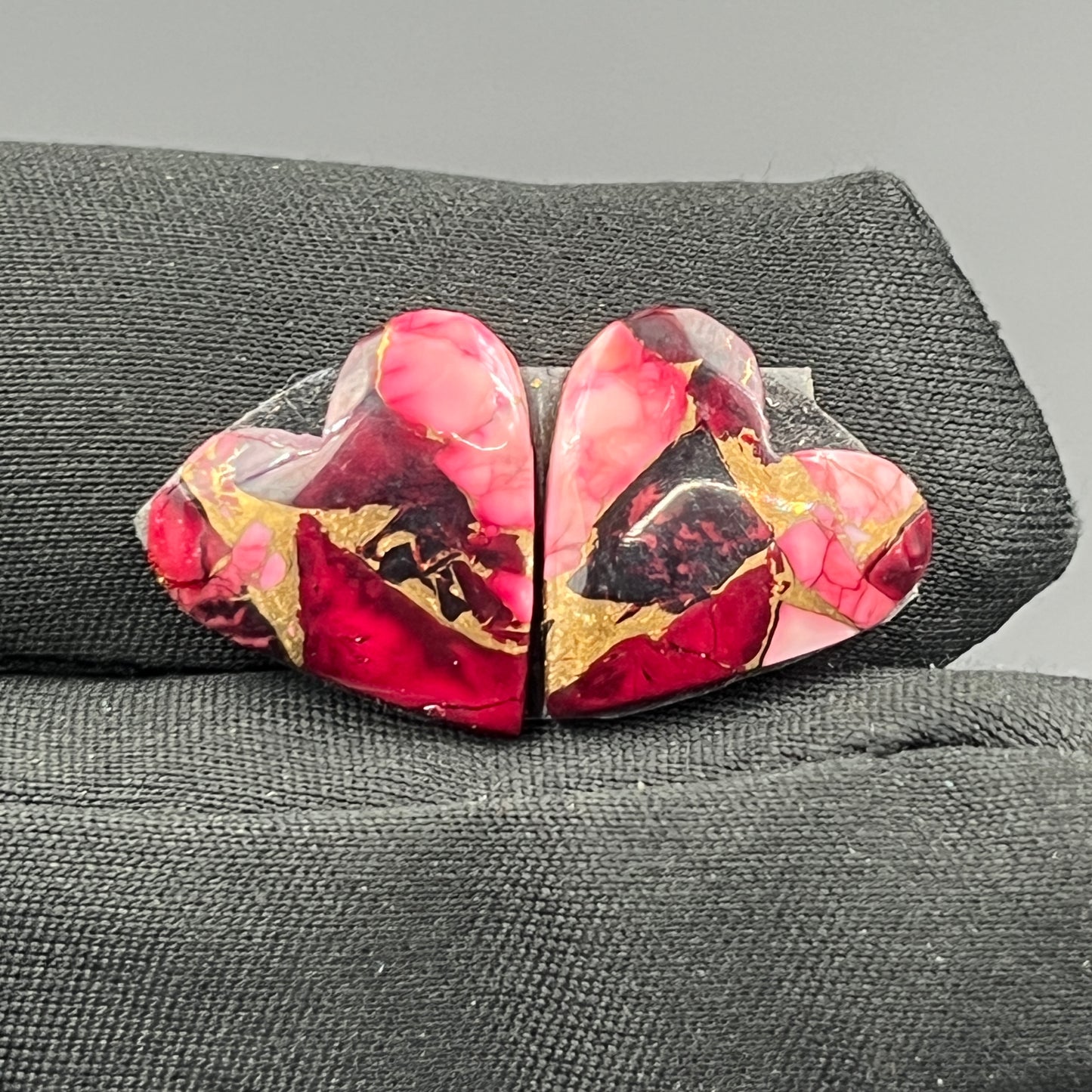 Kingman Red Rose Dahlia - Matching Pairs -  Heart