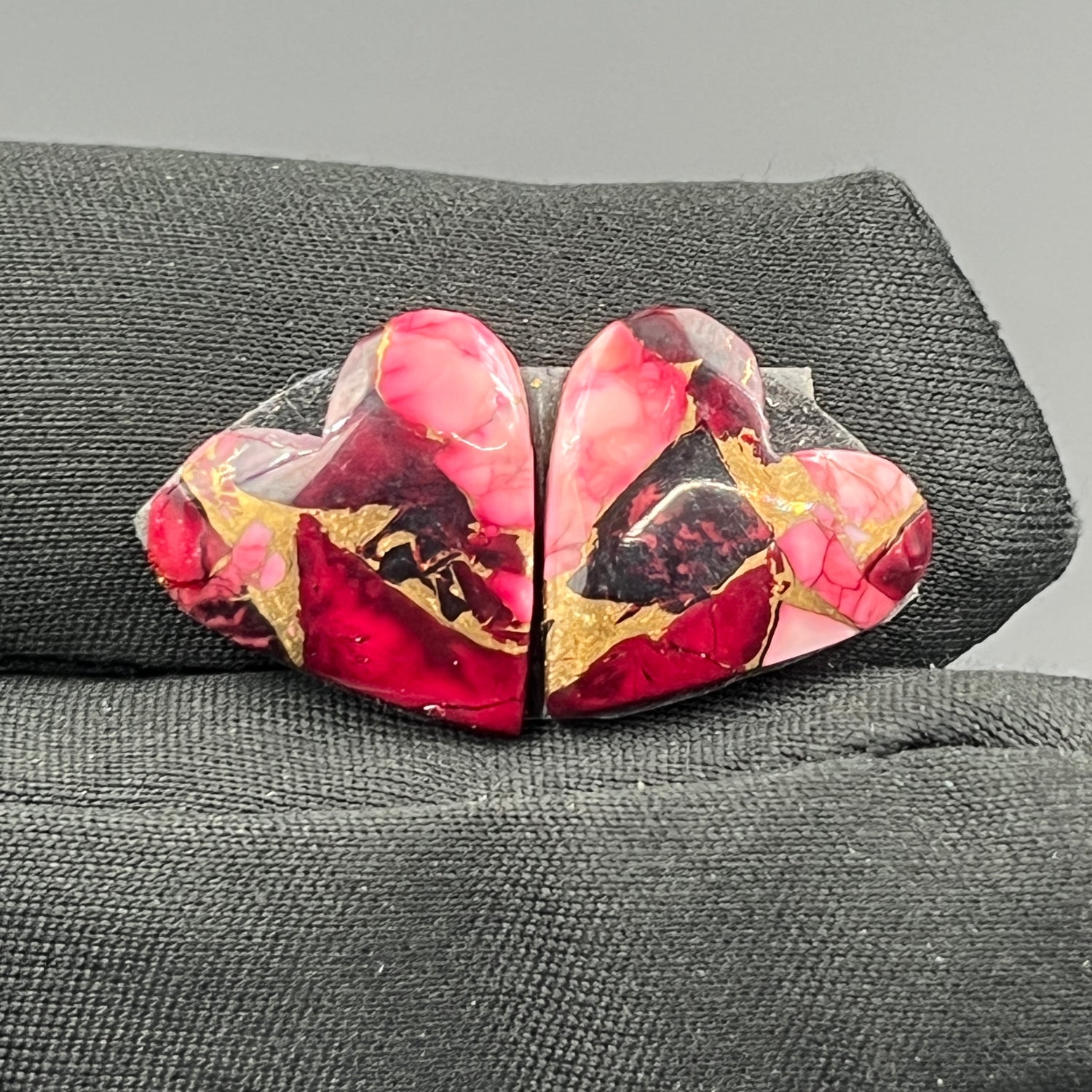 Kingman Red Rose Dahlia - Matching Pairs -  Heart