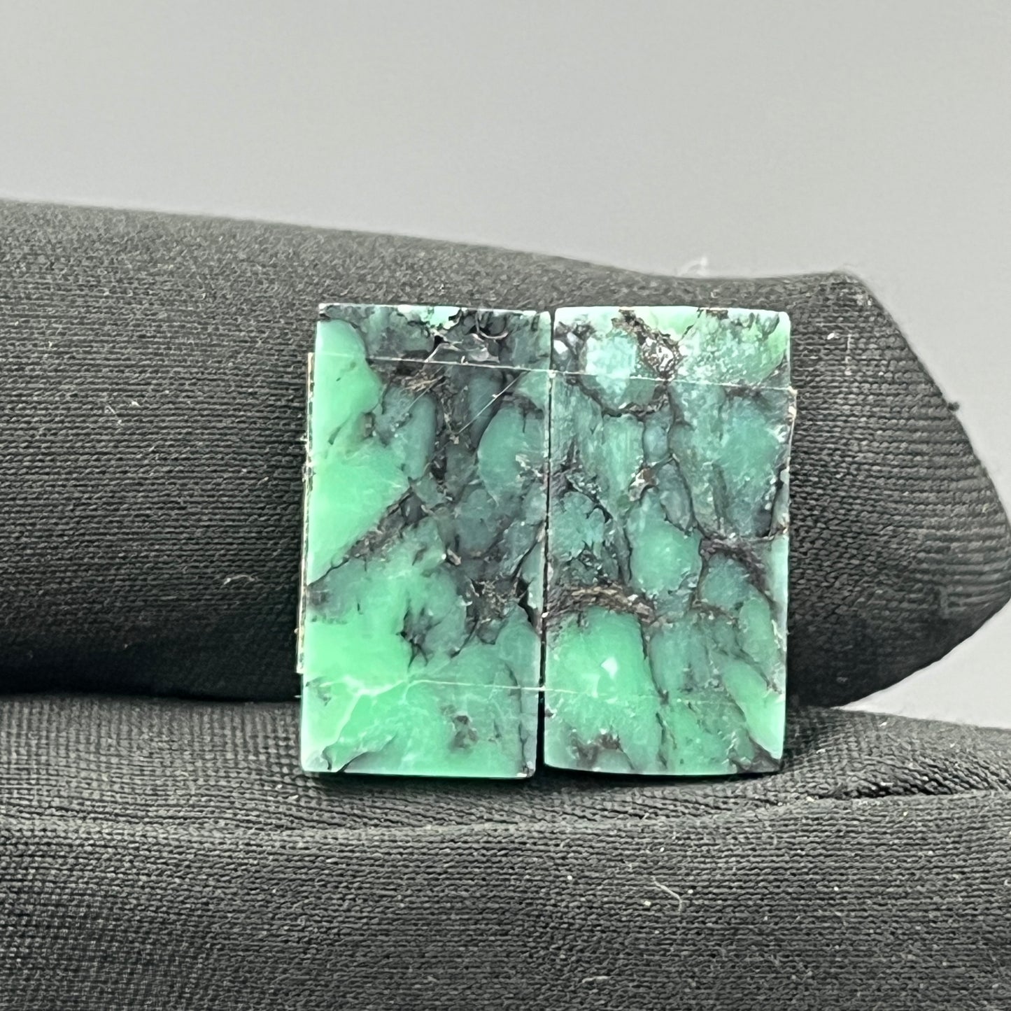 Black Bridge Variscite - Matching Pairs - Baguette
