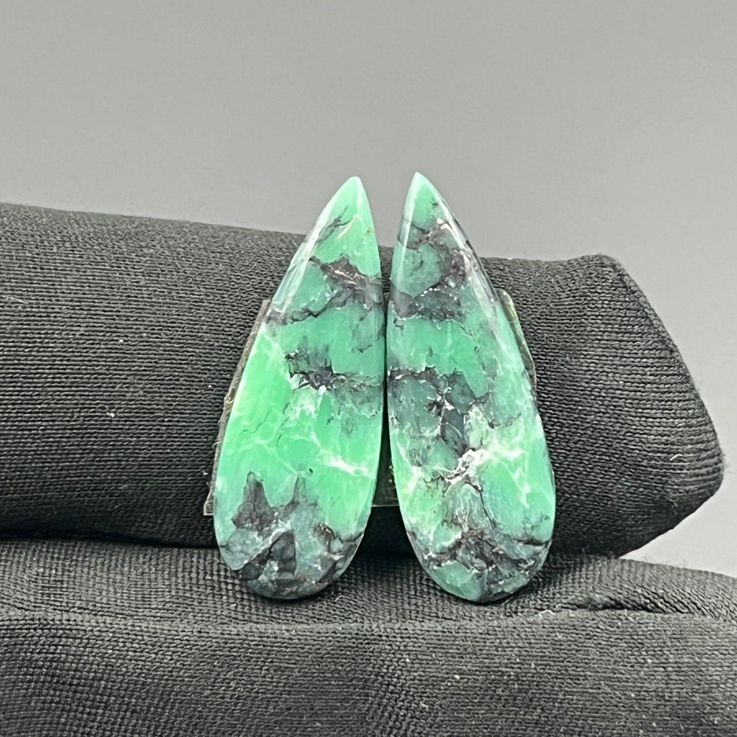 Black Bridge Variscite - Matching Pairs - Teardrop