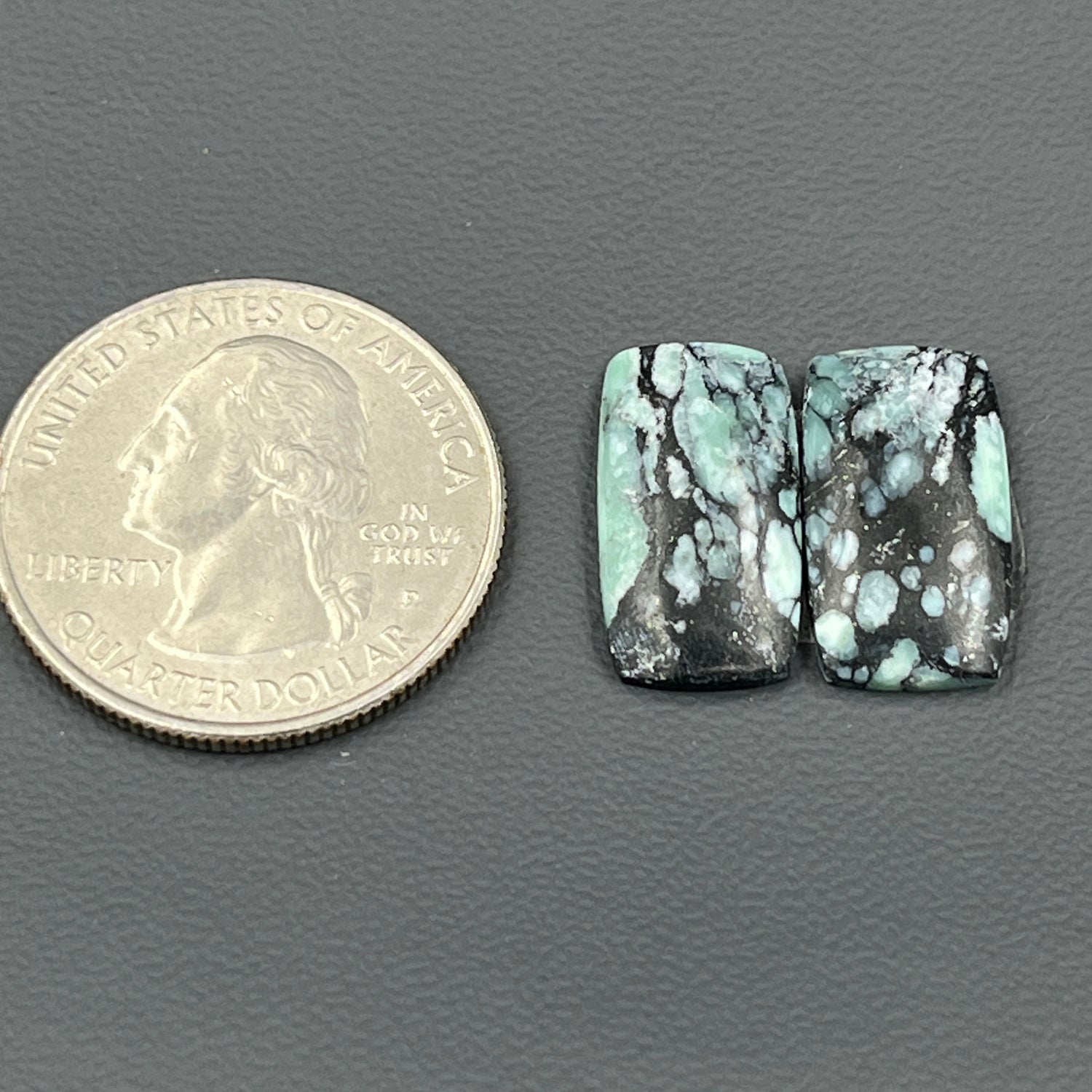 Black Bridge Variscite - Matching Pairs - Baguette