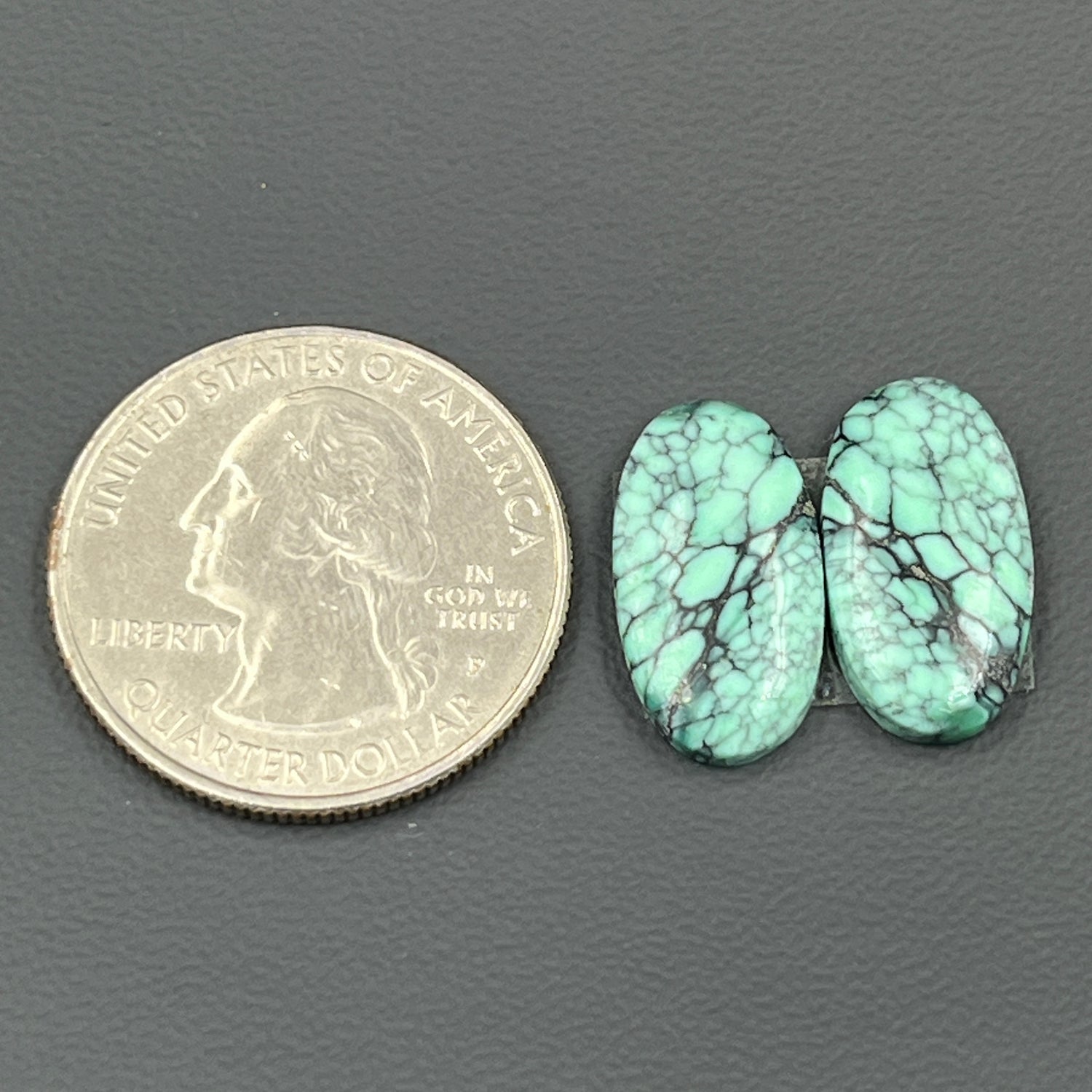 Black Bridge Variscite - Matching Pairs - Ovel