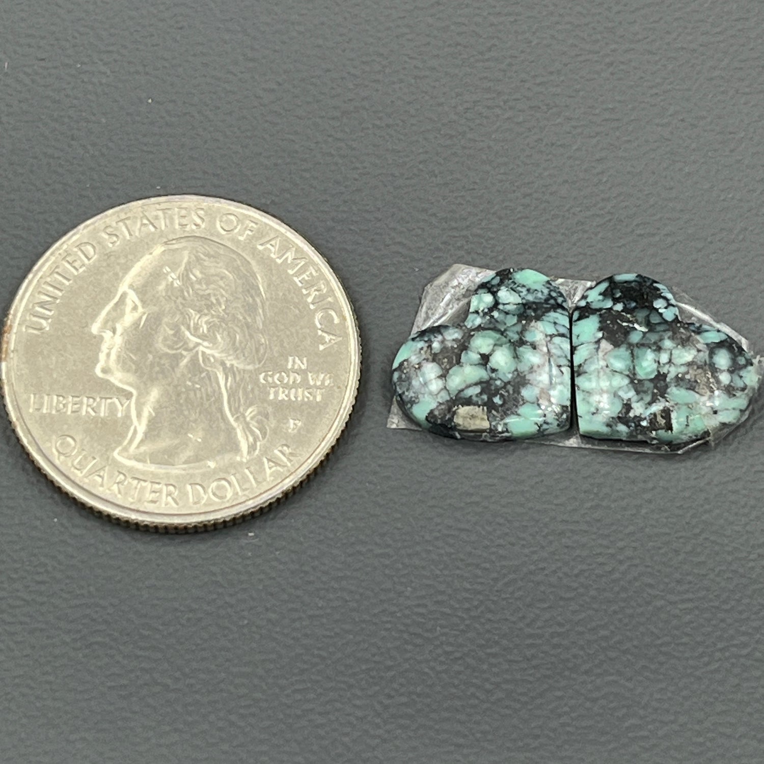 Black Bridge Variscite - Matching Pairs - Heart