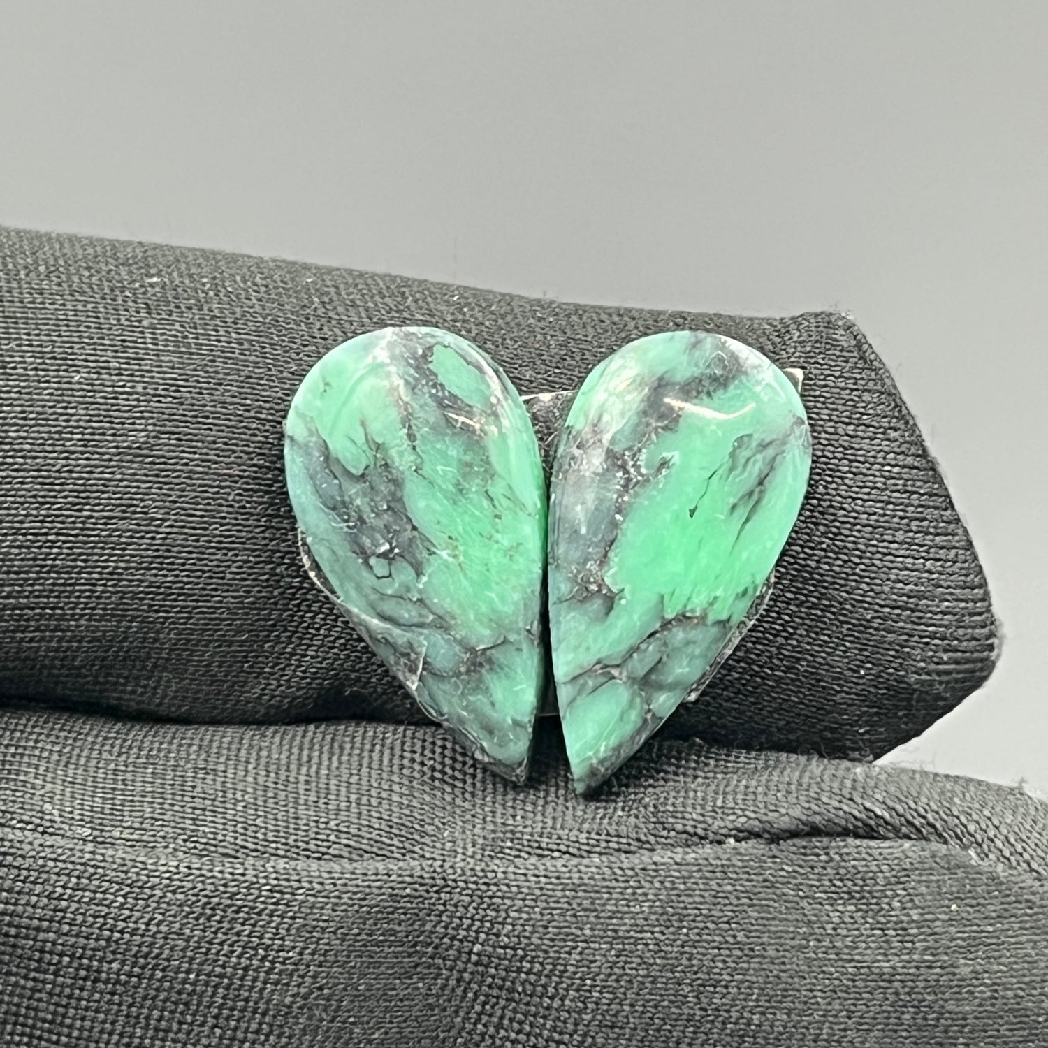 Black Bridge Variscite - Matching Pairs - Teardrop