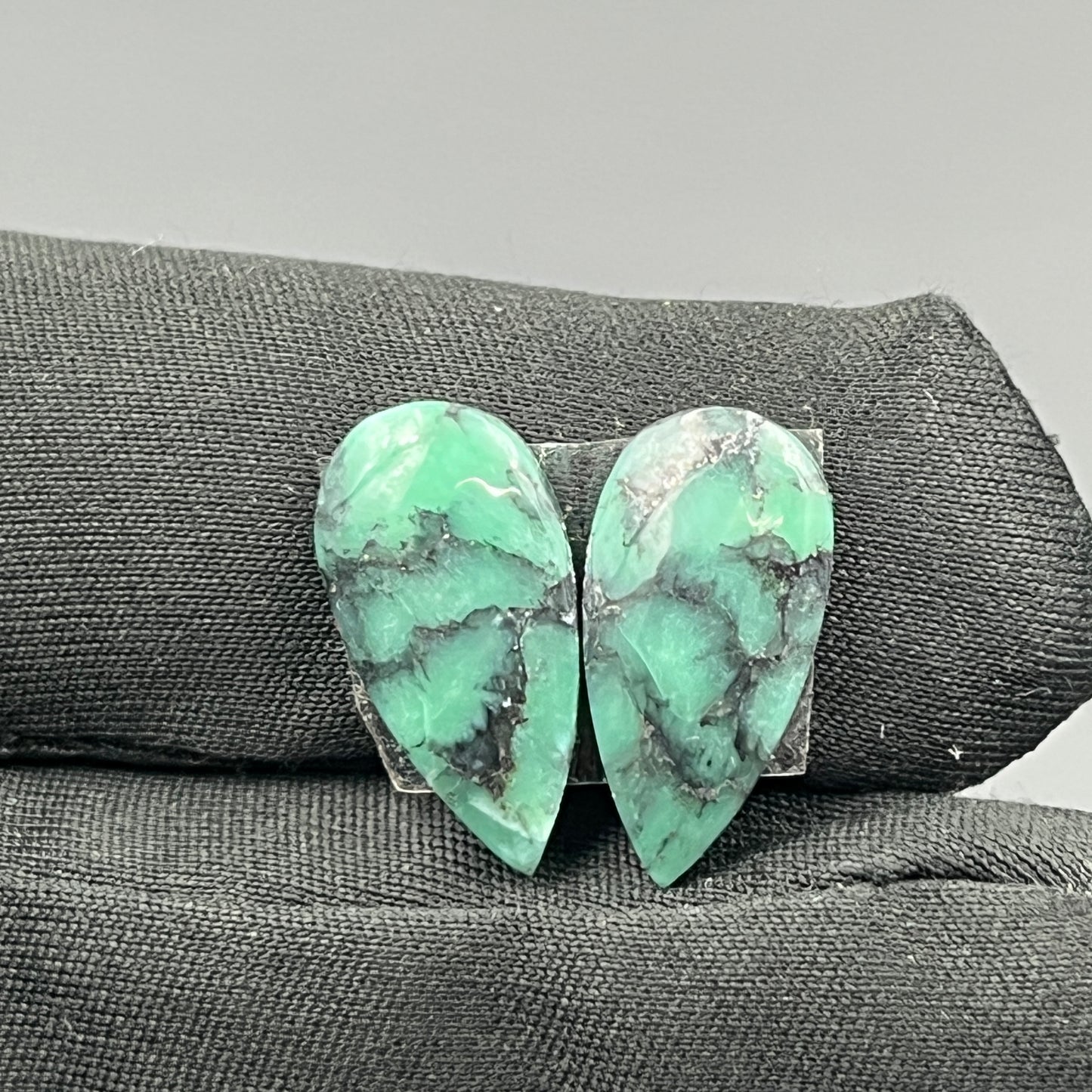Black Bridge Variscite - Matching Pairs - Teardrop