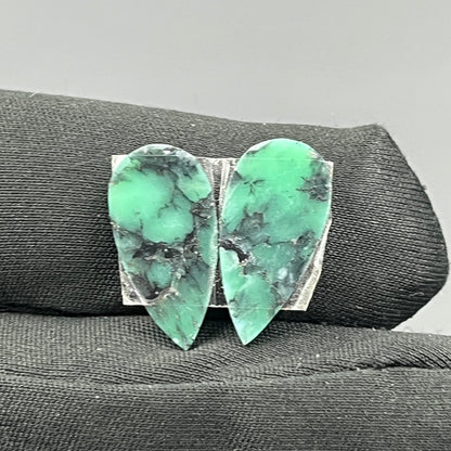 Black Bridge Variscite - Matching Pairs - Teardrop