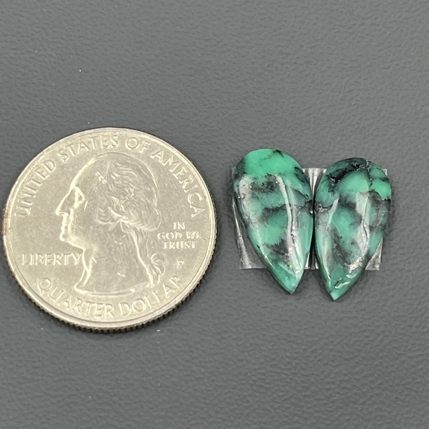 Black Bridge Variscite - Matching Pairs - Teardrop