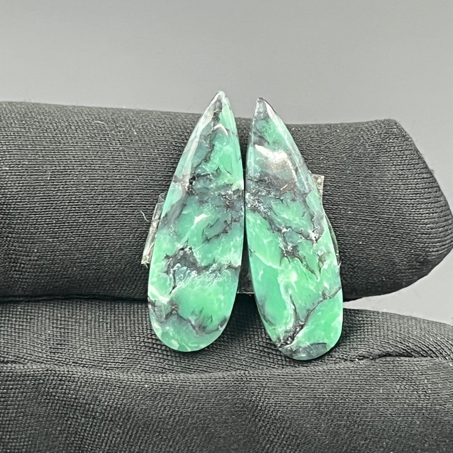 Black Bridge Variscite - Matching Pairs - Teardrop