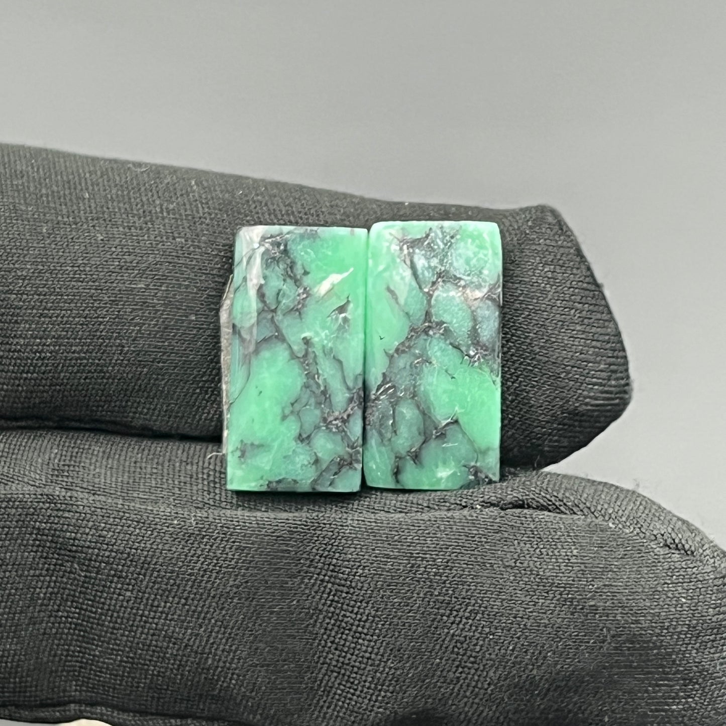 Black Bridge Variscite - Matching Pairs - Baguette