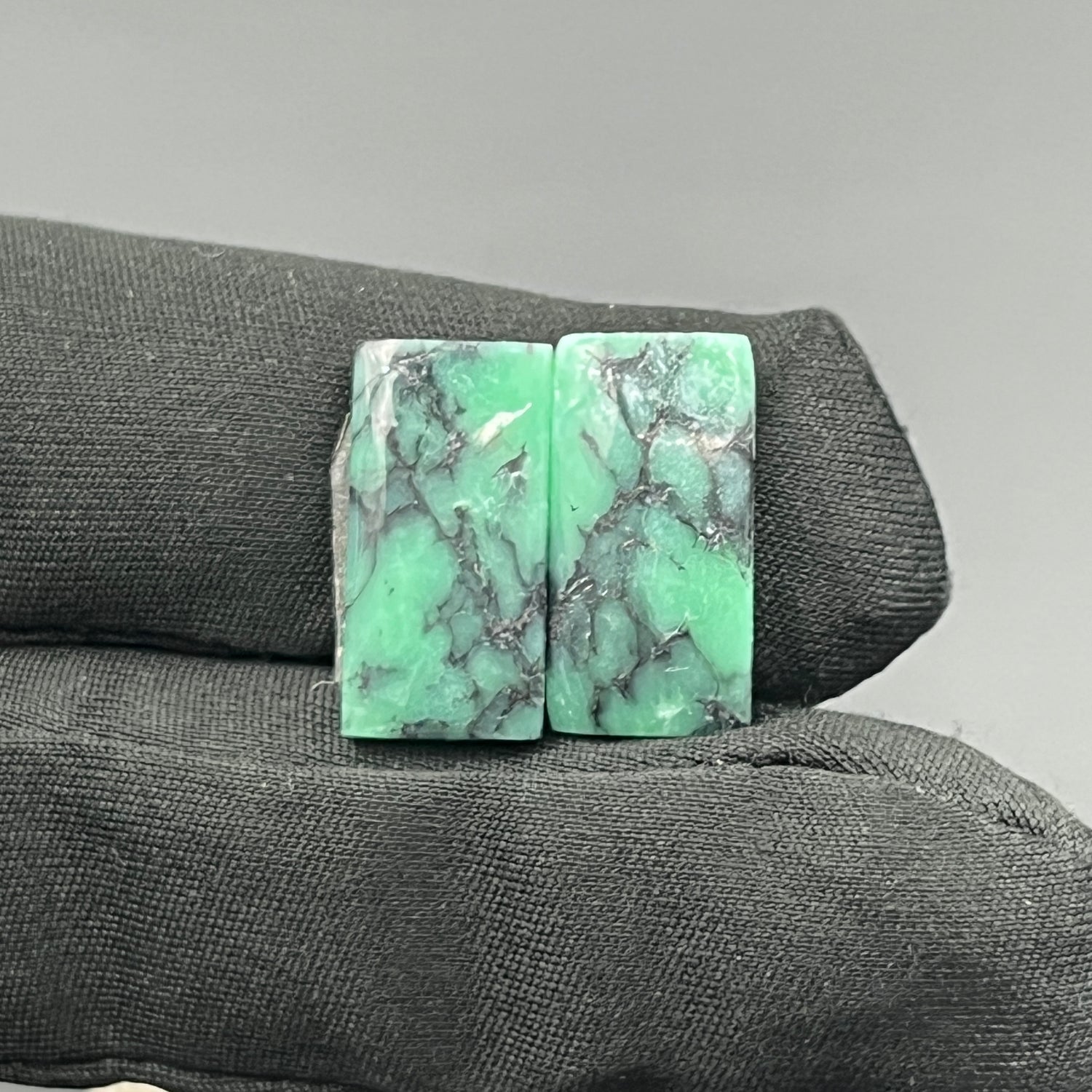 Black Bridge Variscite - Matching Pairs - Baguette
