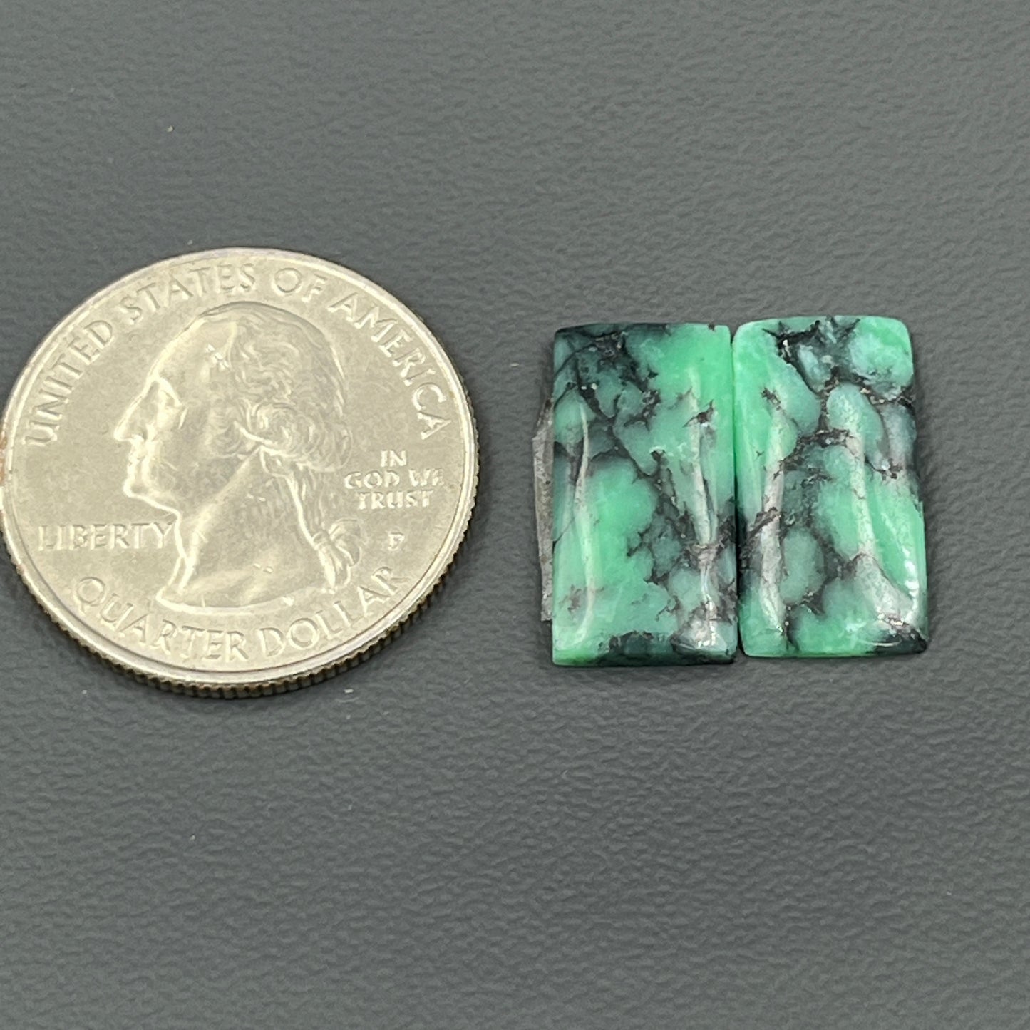 Black Bridge Variscite - Matching Pairs - Baguette