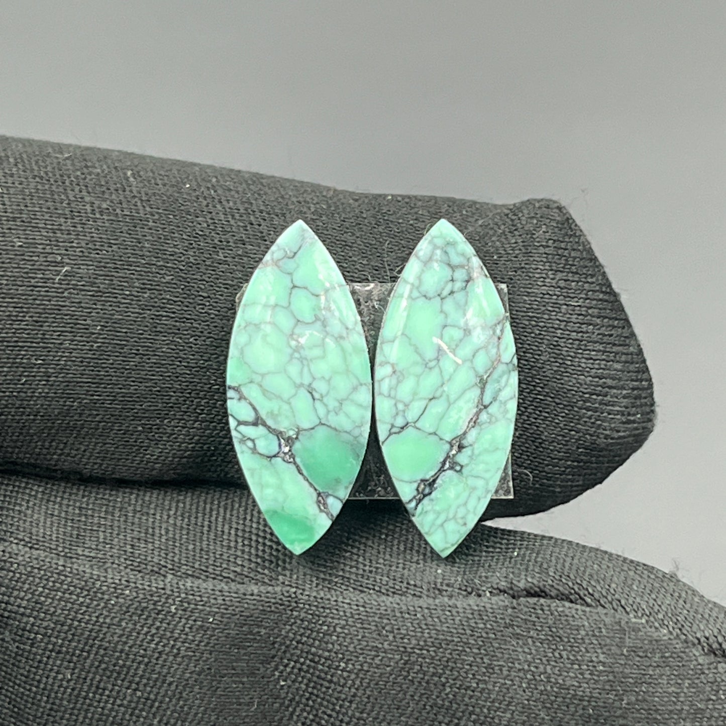 Black Bridge Variscite - Matching Pairs - Marquise