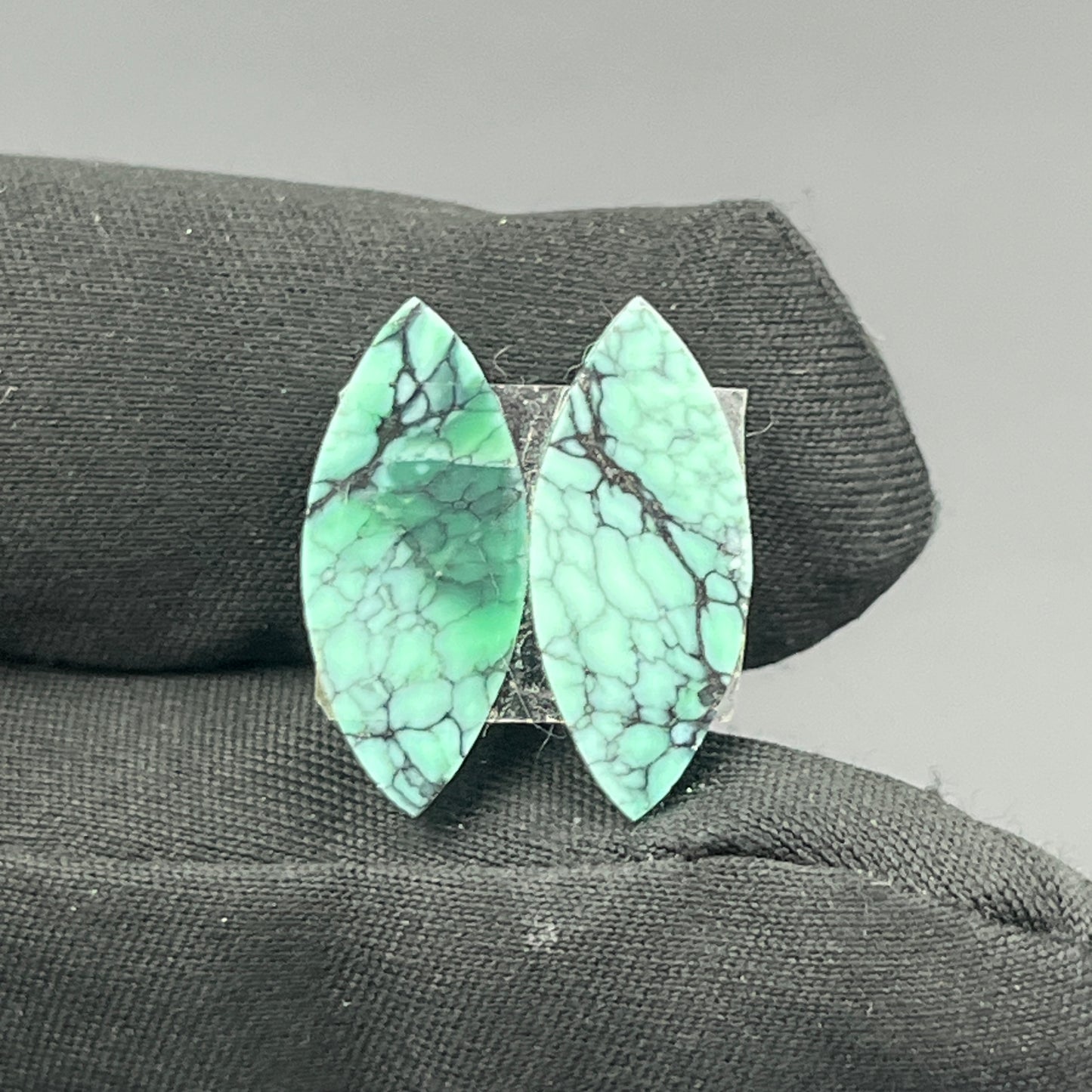 Black Bridge Variscite - Matching Pairs - Marquise