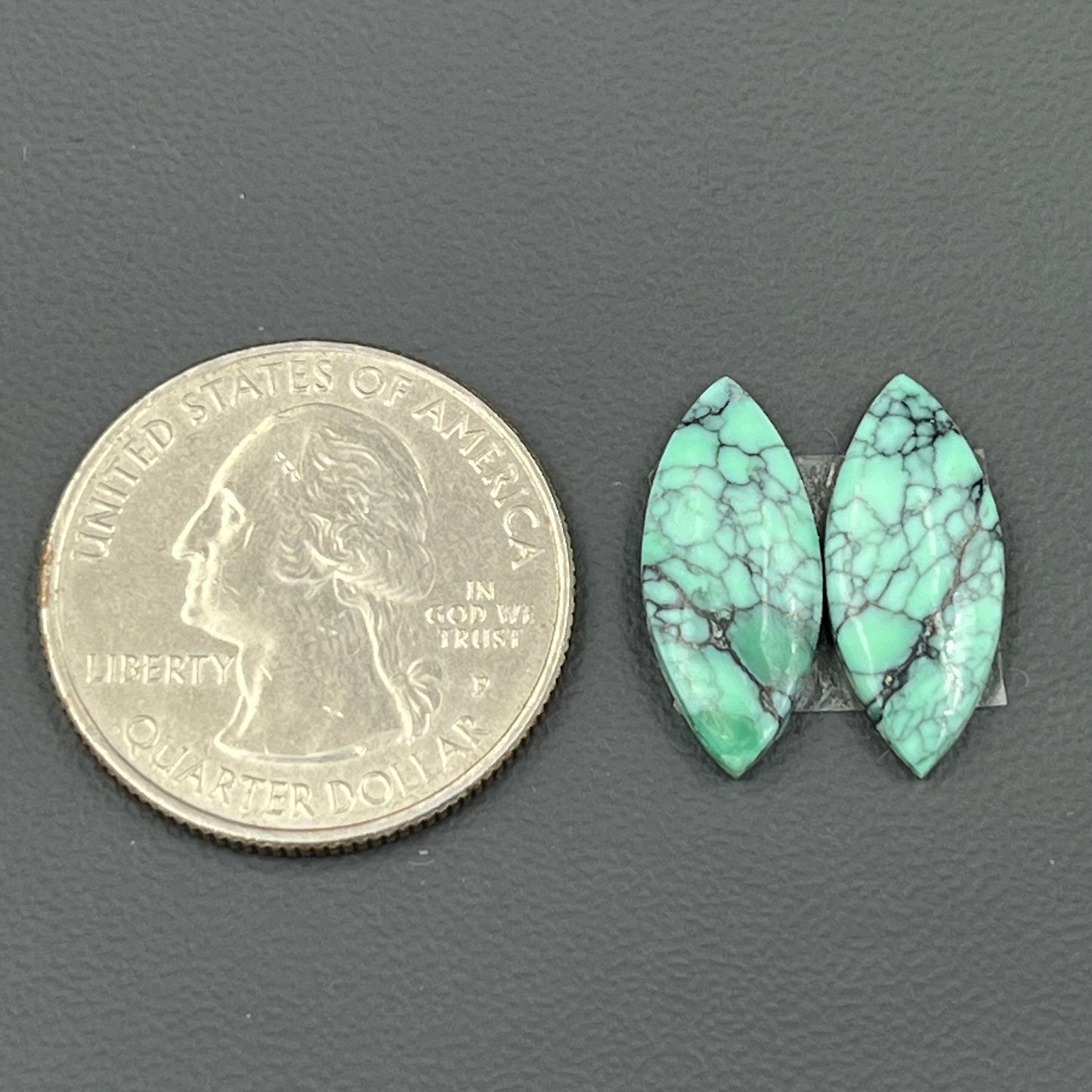Black Bridge Variscite - Matching Pairs - Marquise