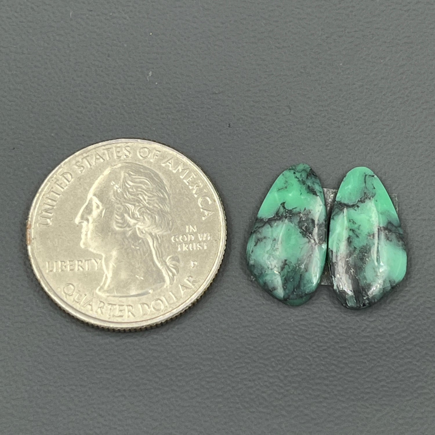 Black Bridge Variscite - Matching Pairs - Tumble