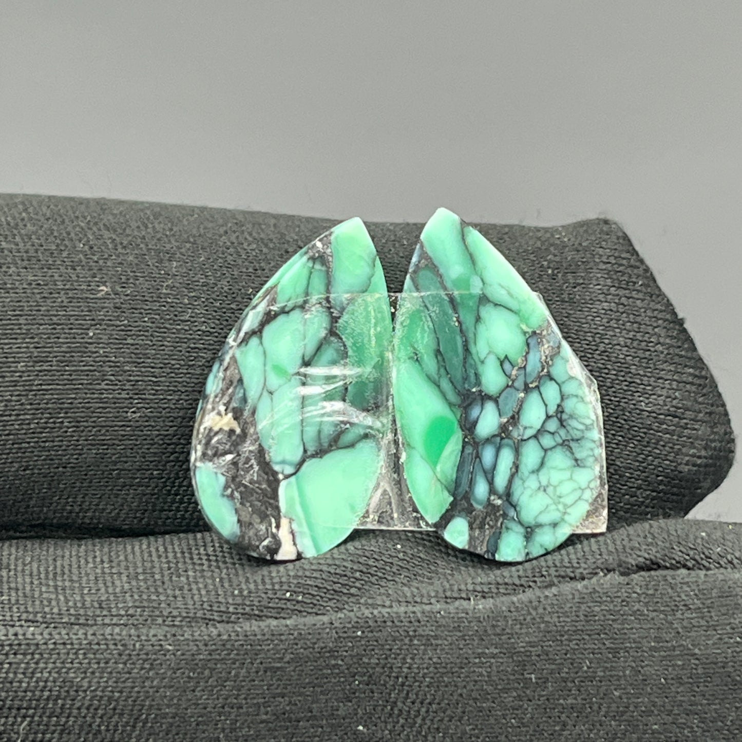 Black Bridge Variscite - Matching Pairs - Teardrop