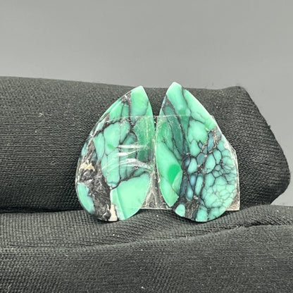 Black Bridge Variscite - Matching Pairs - Teardrop