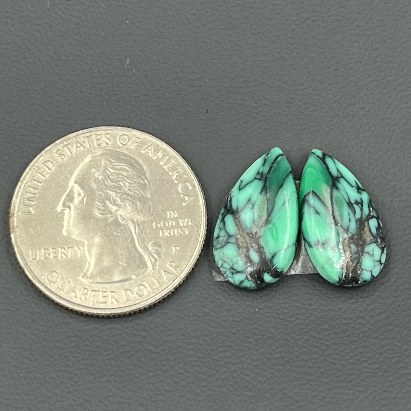 Black Bridge Variscite - Matching Pairs - Teardrop