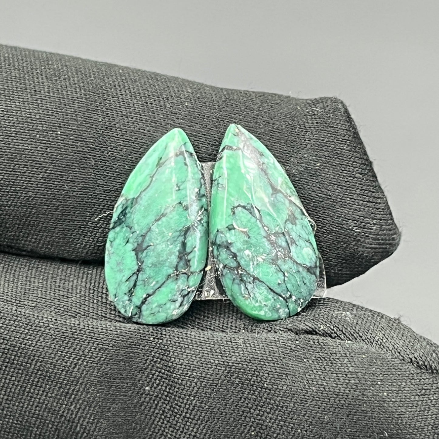 Black Bridge Variscite - Matching Pairs - Teardrop