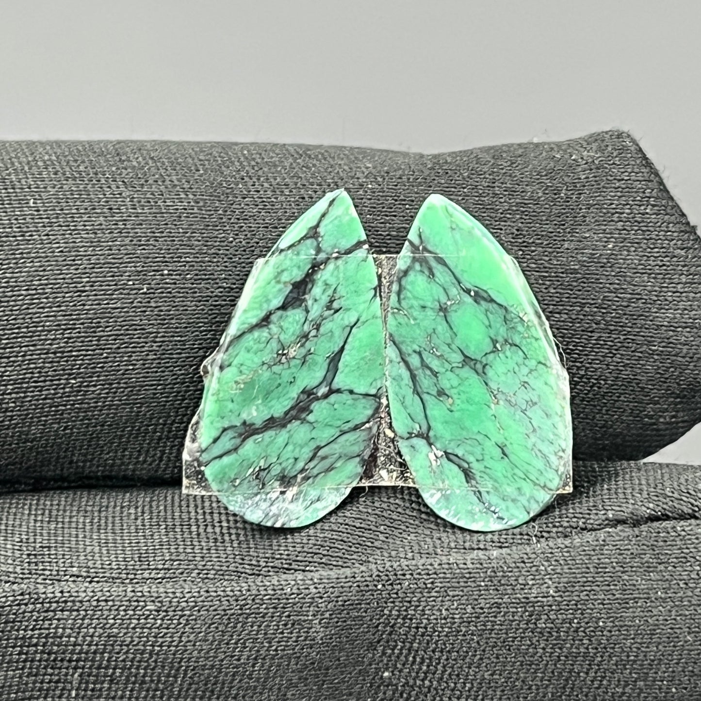 Black Bridge Variscite - Matching Pairs - Teardrop
