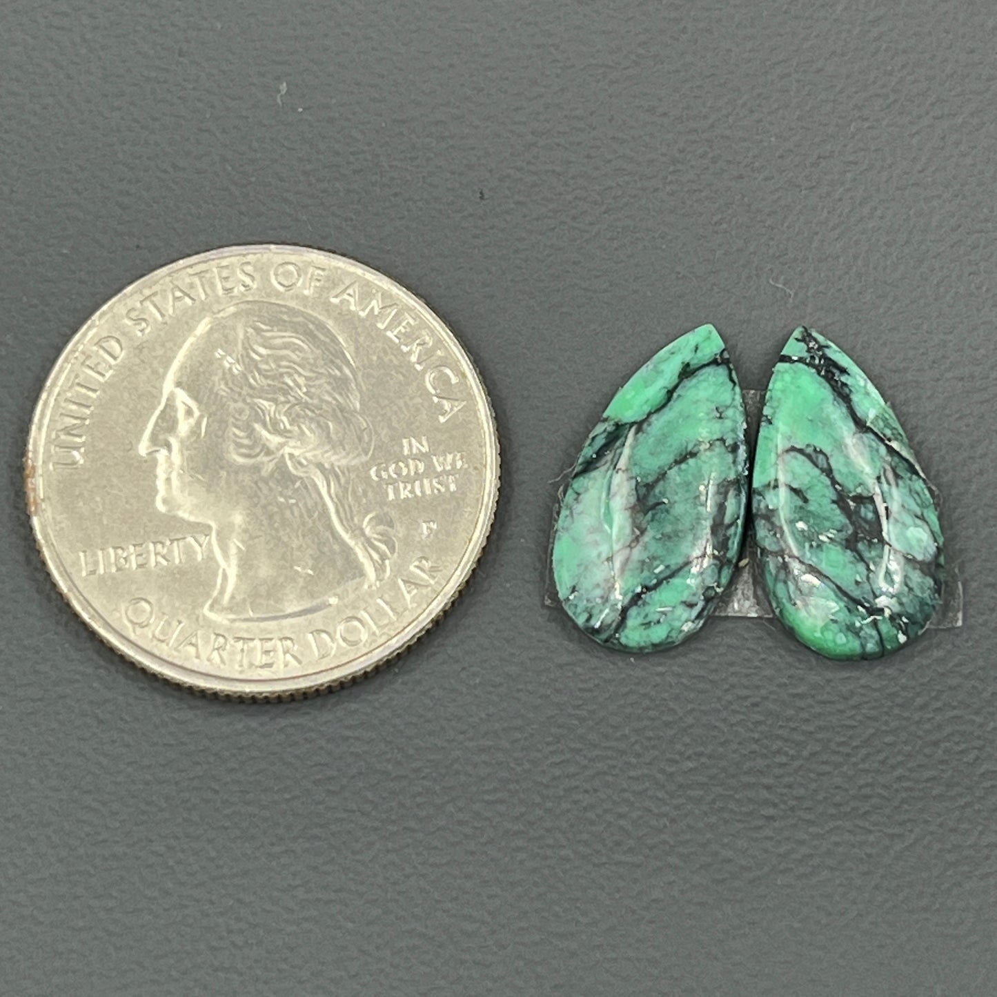 Black Bridge Variscite - Matching Pairs - Teardrop