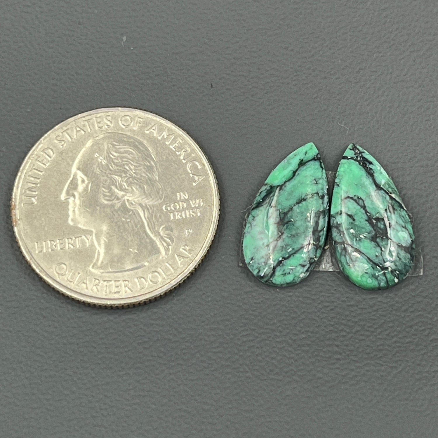 Black Bridge Variscite - Matching Pairs - Teardrop