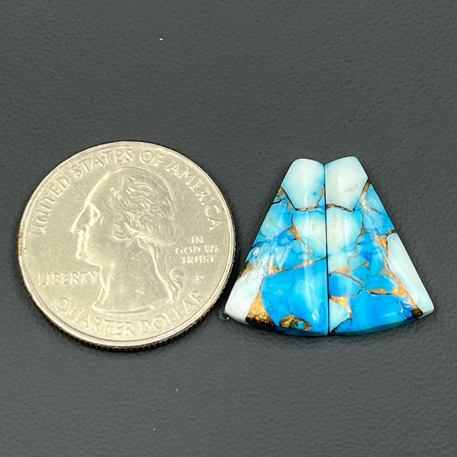 Kingman Ice Blue Dahlia - Matching Pairs - Tumble