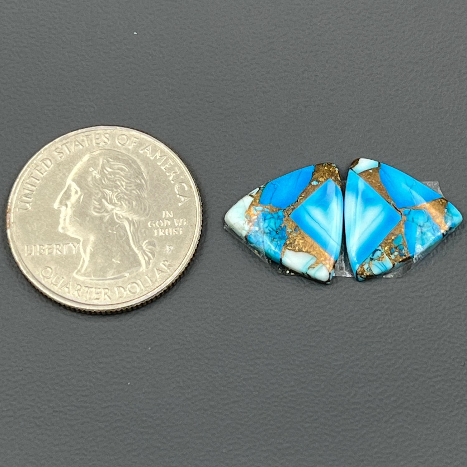 Kingman Ice Blue Dahlia - Matching Pairs - Trillion