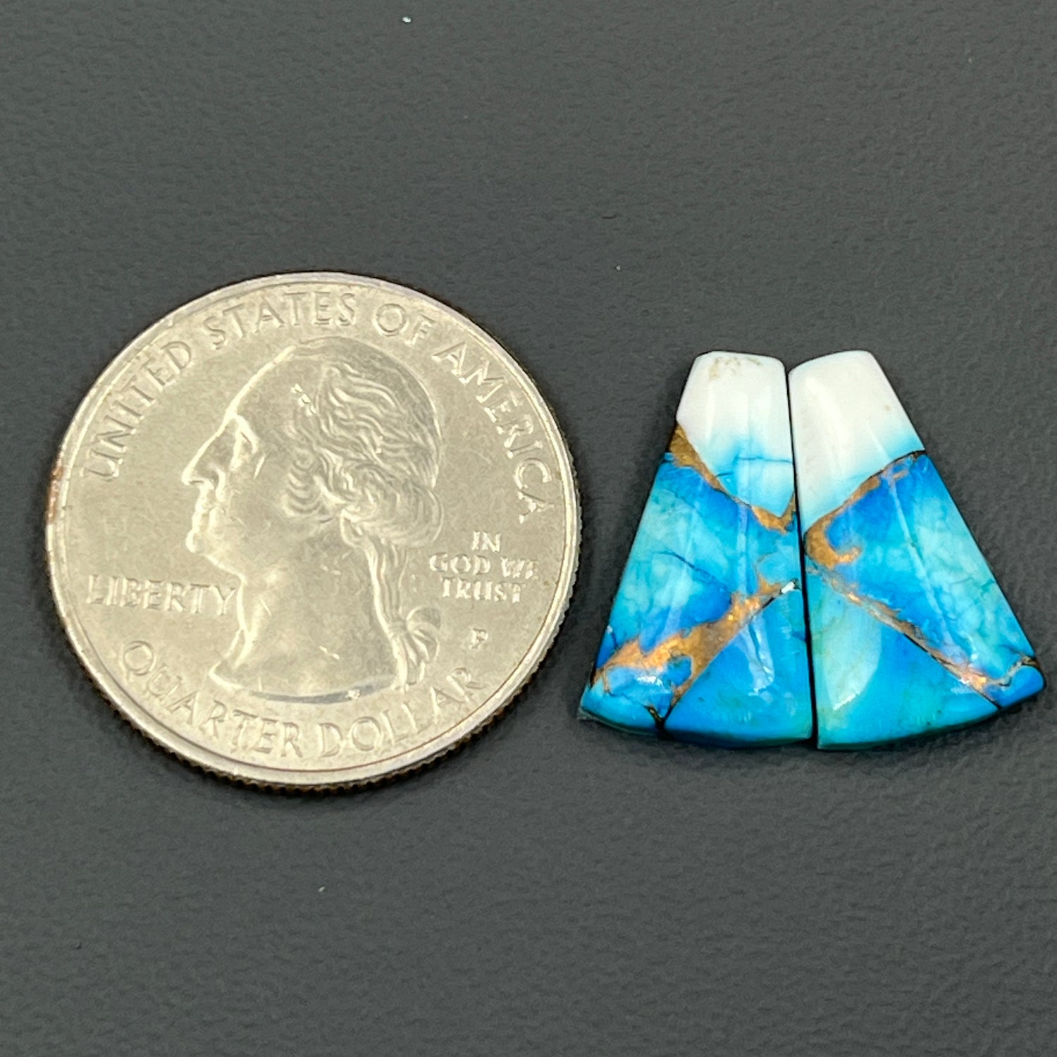 Kingman Ice Blue Dahlia - Matching Pairs - Tumble