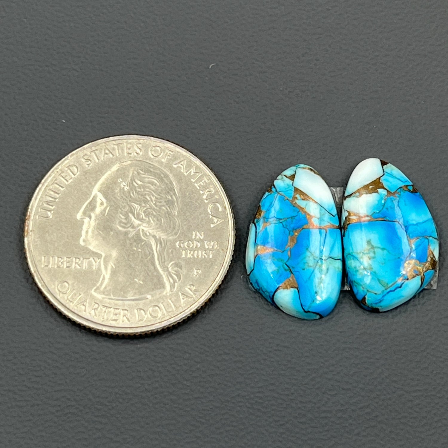 Kingman Ice Blue Dahlia - Matching Pairs - Tumble