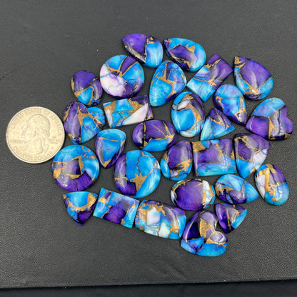 Kingman Purple & Ice Blue Dahlia Wholesale Lot - 28 Pcs
