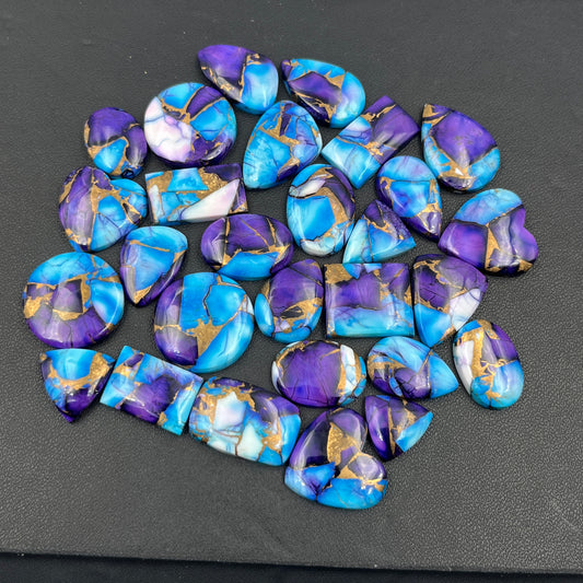 Kingman Purple & Ice Blue Dahlia Wholesale Lot - 28 Pcs