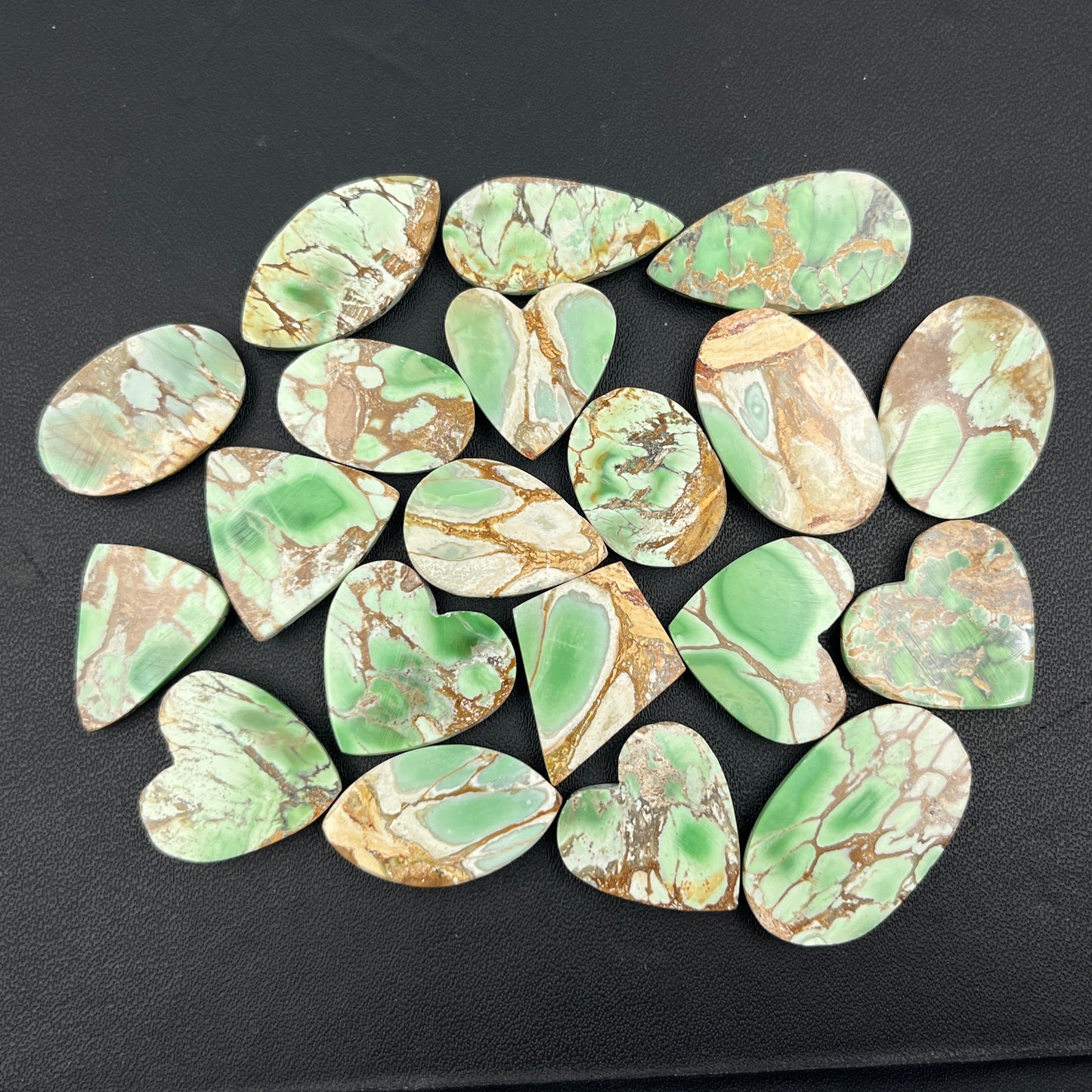 Variscite Green Turquoise - Loose Cabs - Wholesale Lot - 20 Pcs