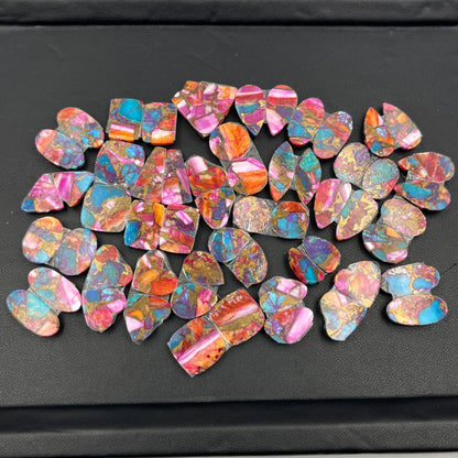 Kingman Pink Turquoise Dahlia - Matching  Pairs - Wholesale Lot - 29 Pcs