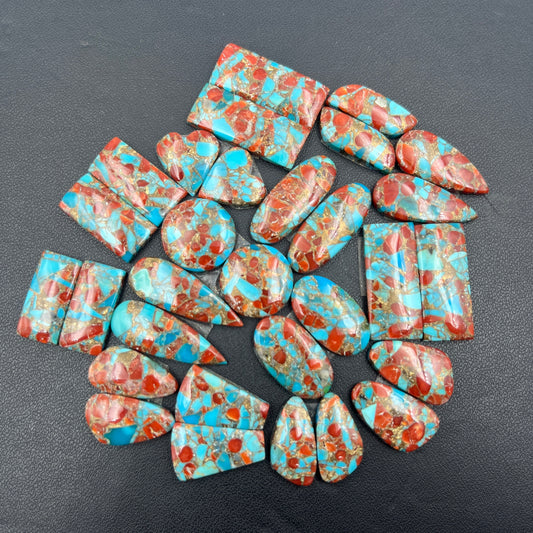 Coral & Turquoise Mohave - Matching Pairs - Wholesale Lot - 15 Pcs