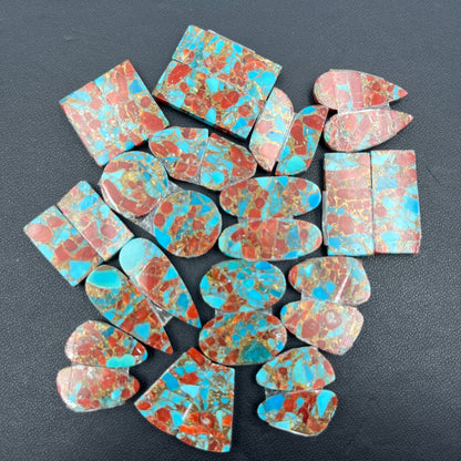 Coral & Turquoise Mohave - Matching Pairs - Wholesale Lot - 15 Pcs