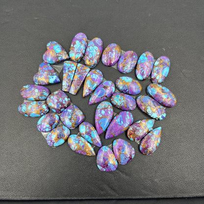 Kingman Purple Turquoise Mohave - Matching Pairs - Wholesale Lot - 15 Pairs