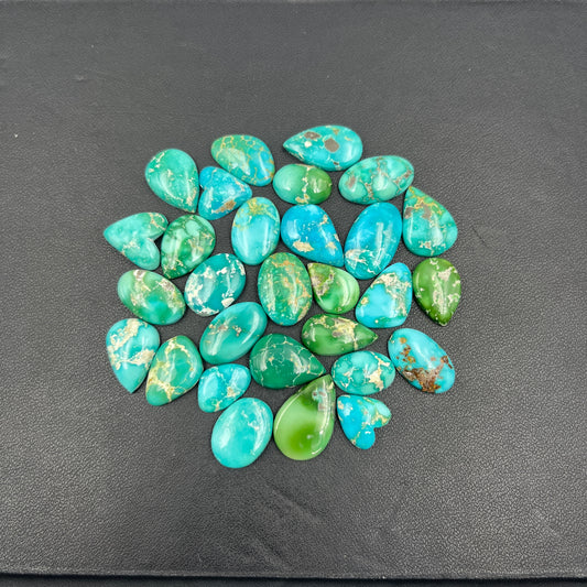 Emerald Valley Turquoise - Loose Cab Wholesale Lot - 29 Pcs