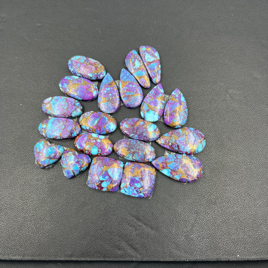 Kingman Purple Turquoise Mohave - Matching Pairs - Wholesale Lot - 10 Pairs