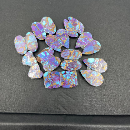 Kingman Purple Turquoise Mohave - Matching Pairs - Wholesale Lot - 10 Pairs