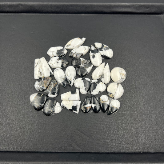 White Buffalo Turquoise - Matching Pairs - Wholesale Lot - 14 Pairs