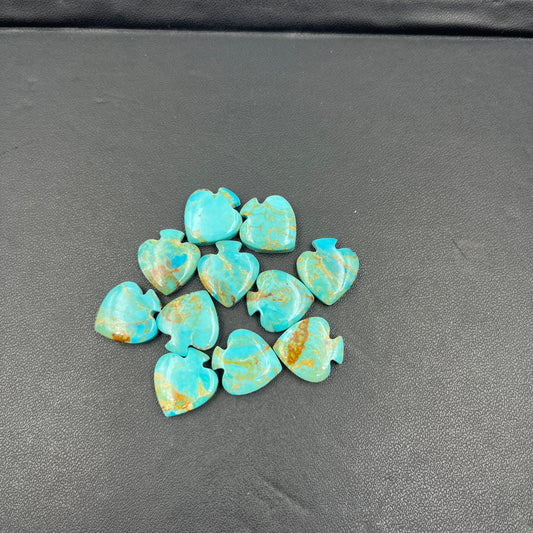 Kingman Turquoise Mohave - Spades Wholesale Lot - 11 Pcs