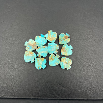 Kingman Turquoise Mohave - Spades Wholesale Lot - 11 Pcs