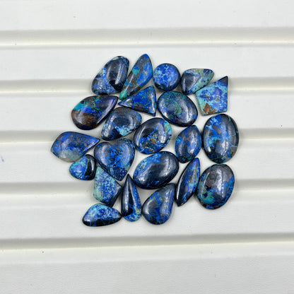 Azurite / Chrysocolla - Wholesale Lot - 22 Pcs