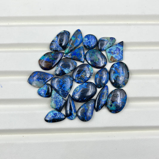 Azurite / Chrysocolla - Wholesale Lot - 22 Pcs