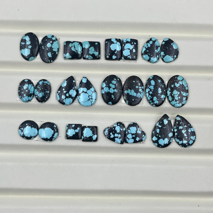 Hubei Turquoise - Matching Pairs Wholesale Lot - 12 Pairs
