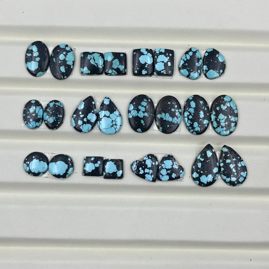 Hubei Turquoise - Matching Pairs Wholesale Lot - 12 Pairs